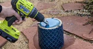 How to drill a hole in a pot step 2