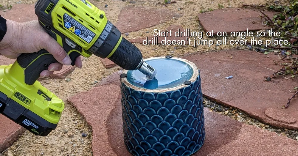 How to drill a hole in a pot step 2 hole