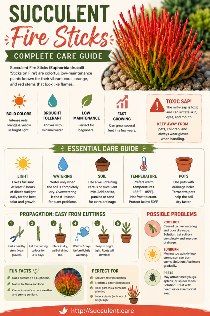 Succulent Fire Sticks Infographic Succulent fire sticks infographic succulent fire sticks