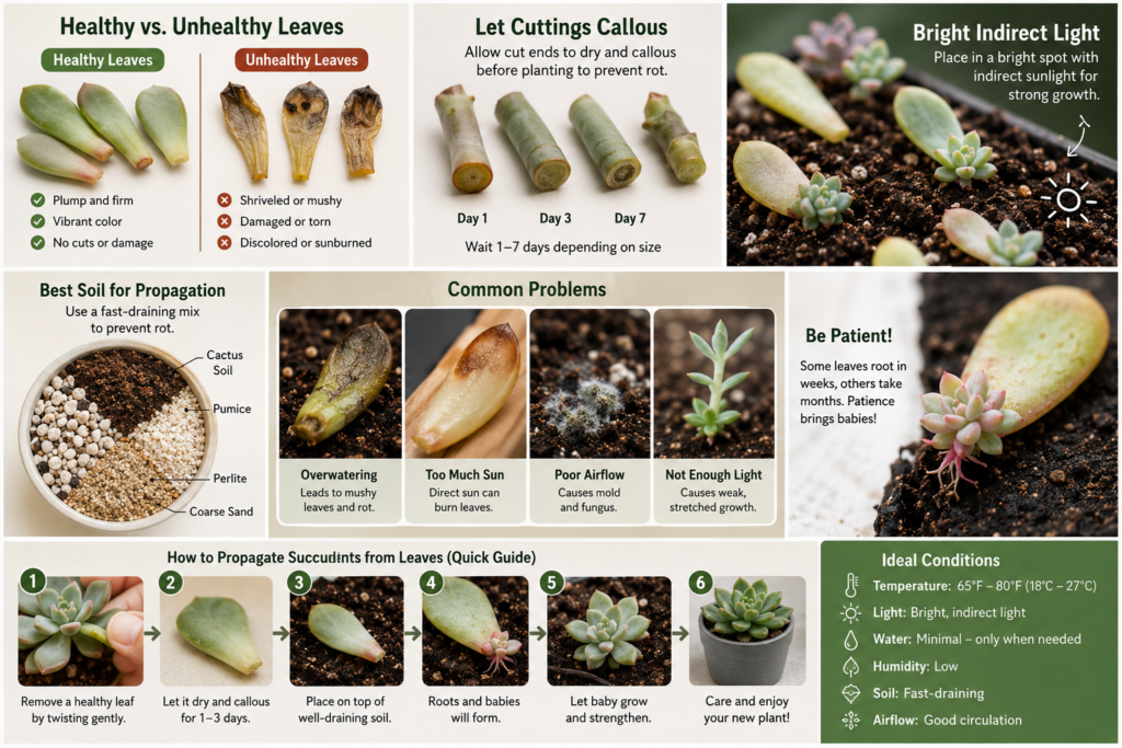 Succulent Propagation Tips Infographic Succulent propagation tips infographic succulent propagation