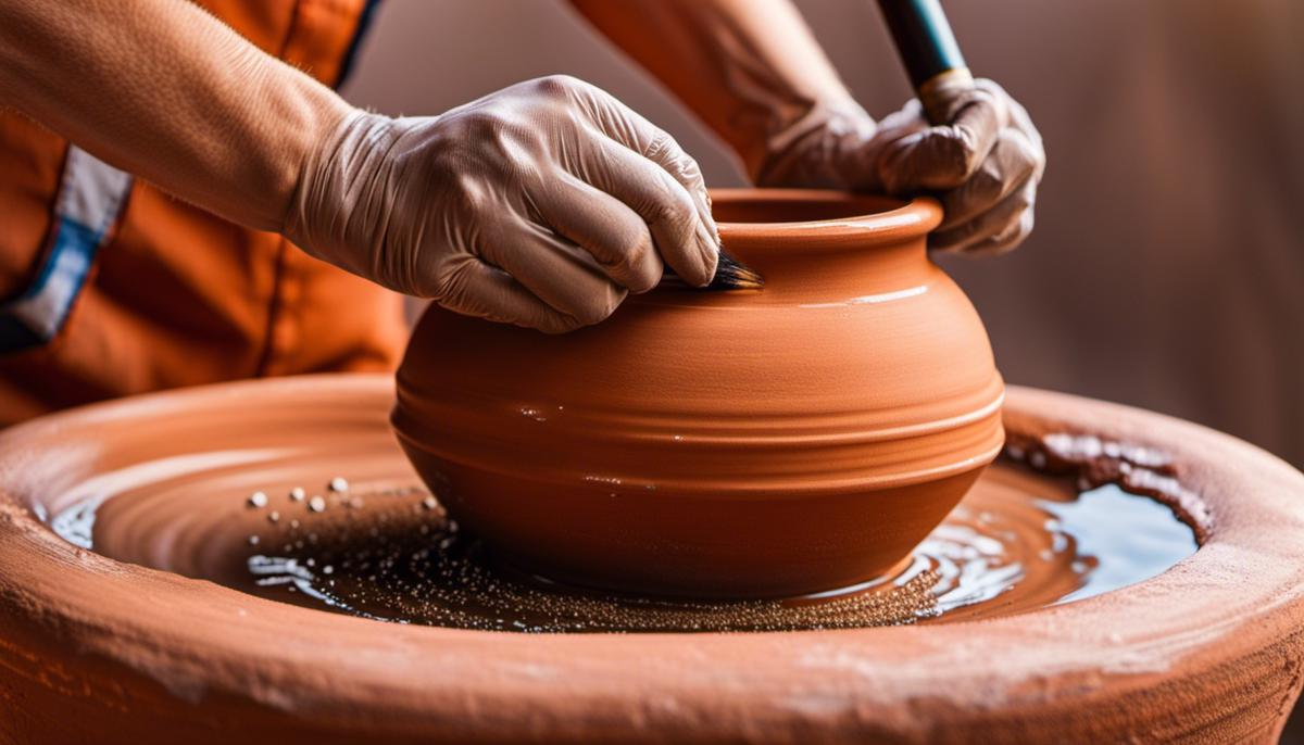 Terracotta pot preparation terracotta pot
